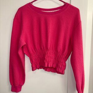 Maeve by Anthropologie Pink Long Sleeve Top Size Small